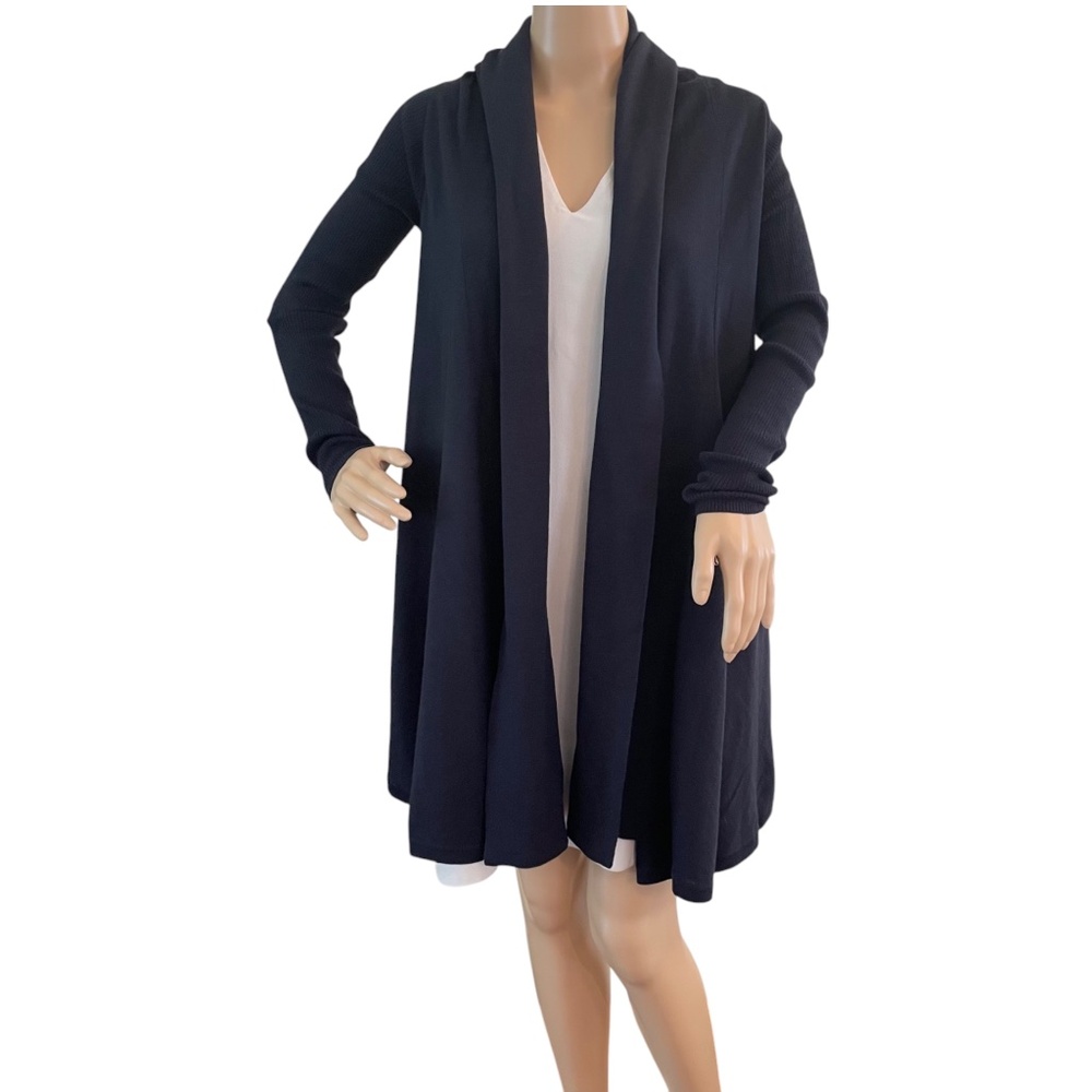 Boden 100% Wool Floaty Cardigan Coat Navy Blue 2 NWT